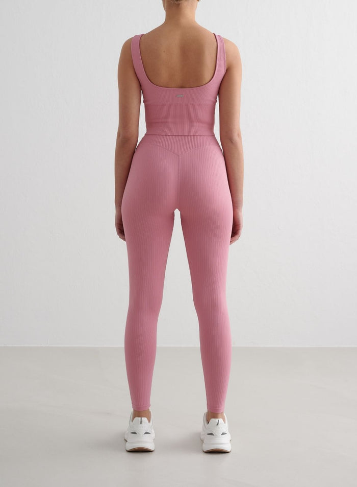 Desert Rose Ribbed Seamless Petite Tights