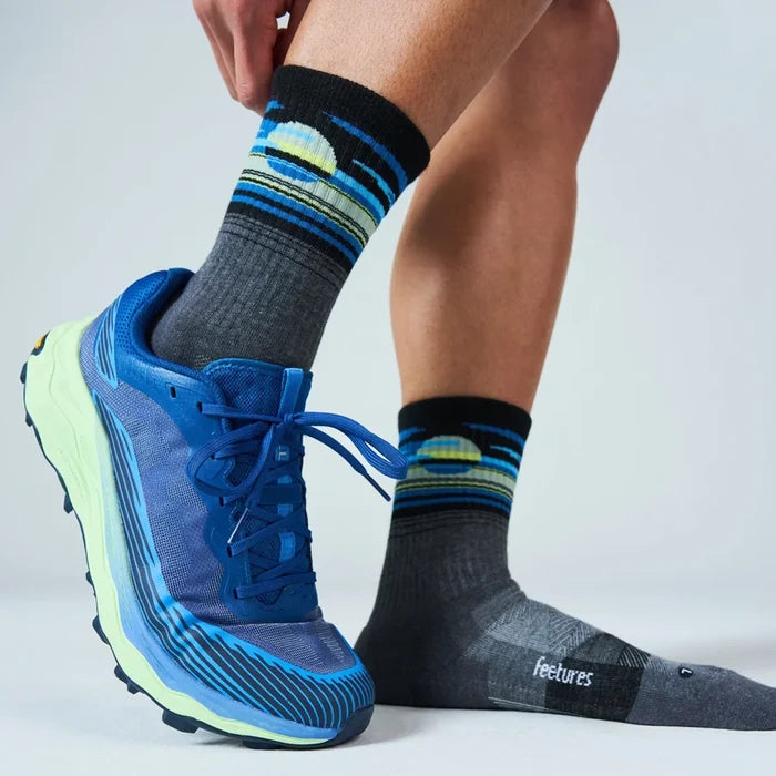 Feetures Trail | Max Cushion | Mini-Crew | Cloud Veil Grey
