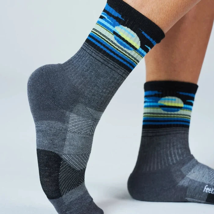 Feetures Trail | Max Cushion | Mini-Crew | Cloud Veil Grey
