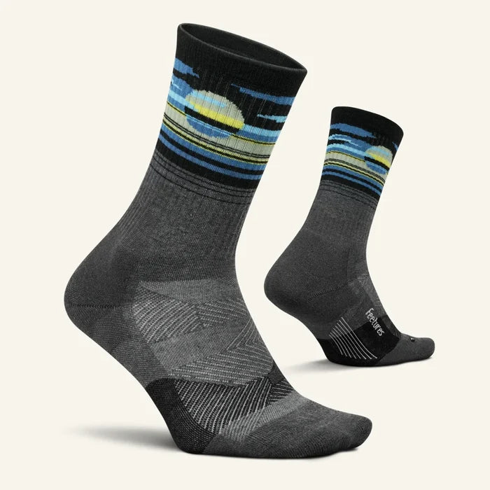 Feetures Trail | Max Cushion | Mini-Crew | Cloud Veil Grey