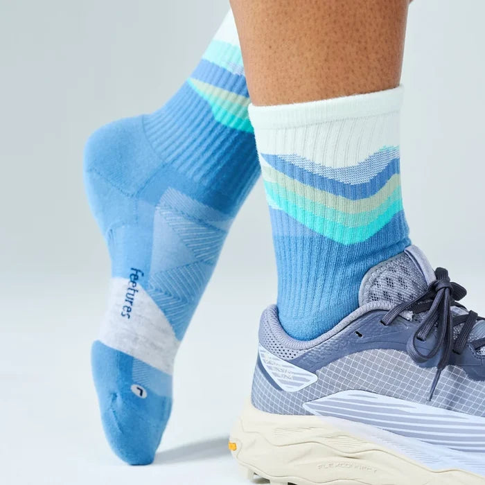 Feetures Trail | Max Cushion | Mini-Crew | Tectonic Blue