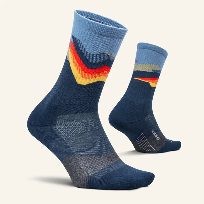 Feetures Trail | Max Cushion | Mini-Crew | Tectonic Navy