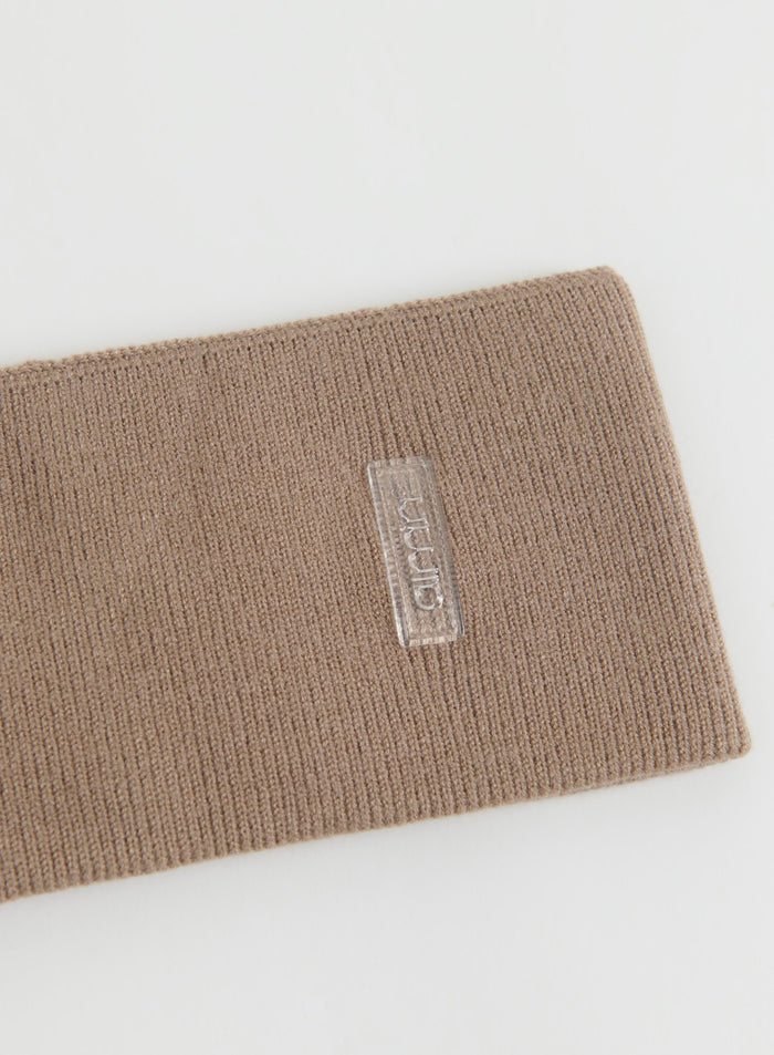 Hazelnut Outdoor Logo Headband by aim'n in a flatlay view