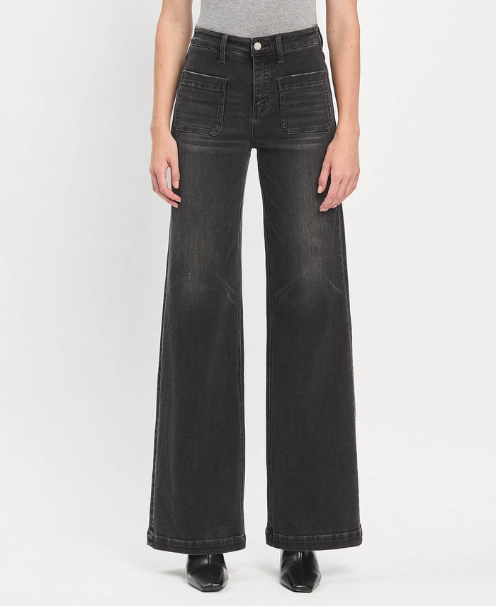 High rise patch pocket trouser Pant