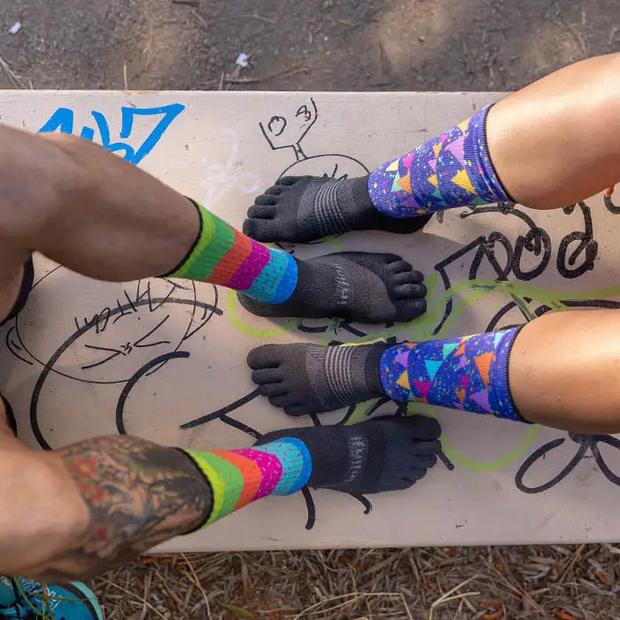 Injinji Trail Sock | Midweight | Crew Length | Party Time | Womens