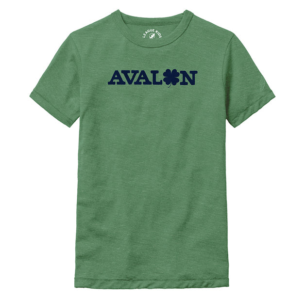 Kids Avalon Clover Victory Falls Tee - Heather Kelly Green