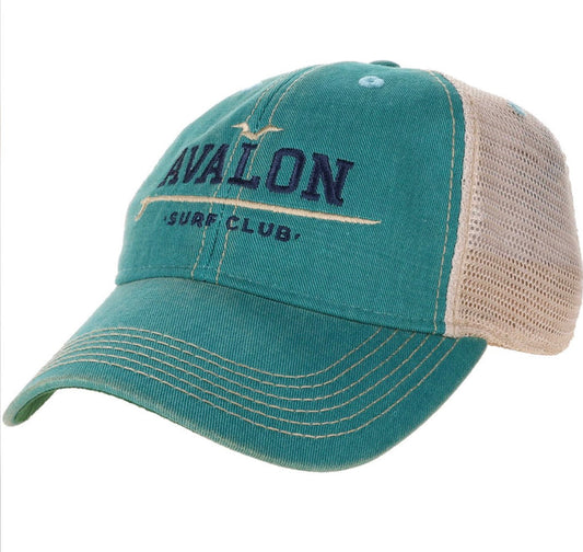 Kids Avalon Trucker Aqua Surfboard Hat