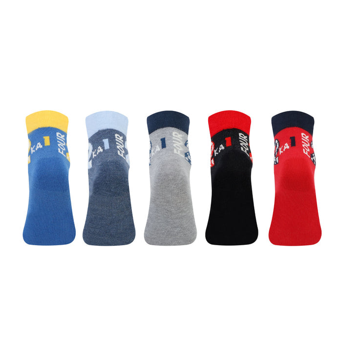 Kids Fancy Ankle Socks for Boys Pack of 5