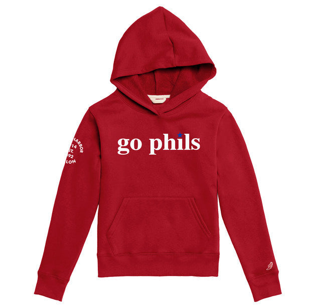 Kids Go Phils Essential Fleece Youth Hood - Cardinal