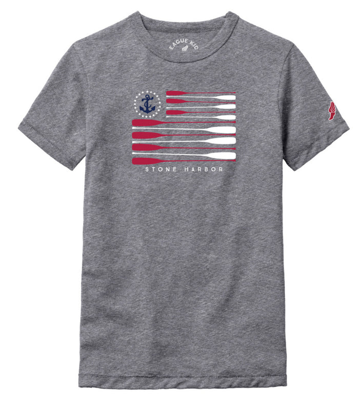 Kids Stone Harbor Star Spangled Tee - Fall Heather