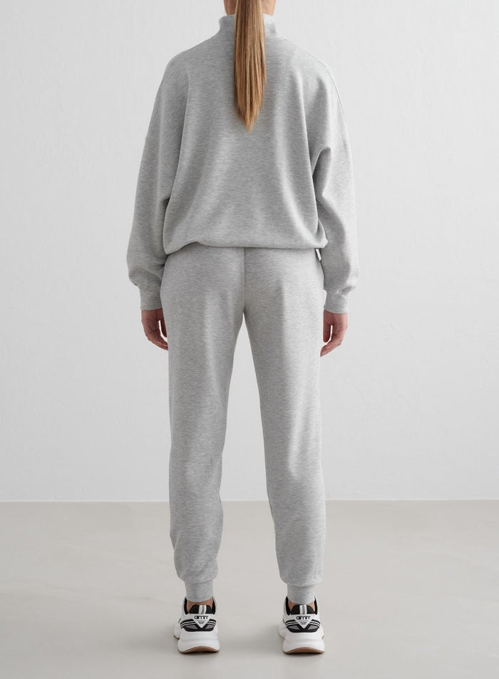 Light Grey Melange Comfy Modal Pants