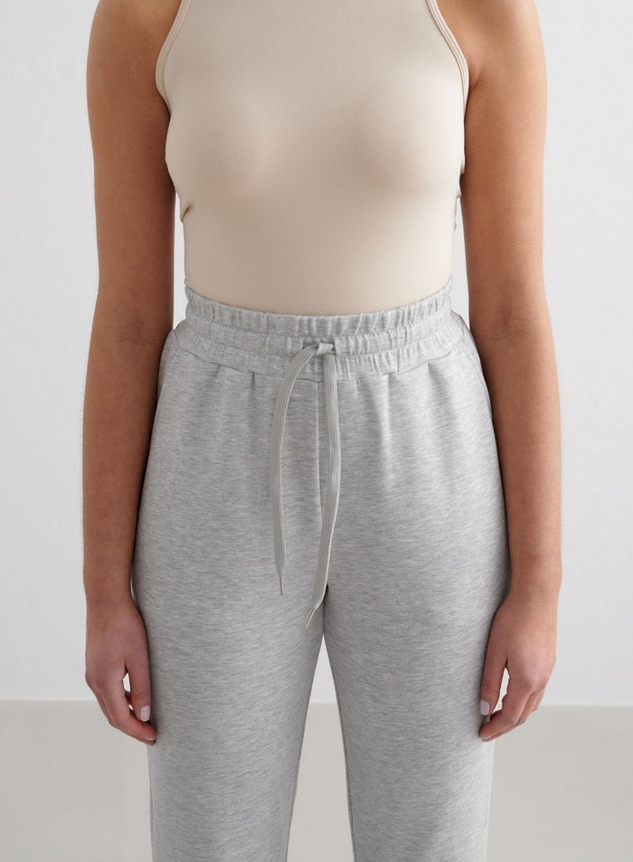 Light Grey Melange Comfy Modal Pants