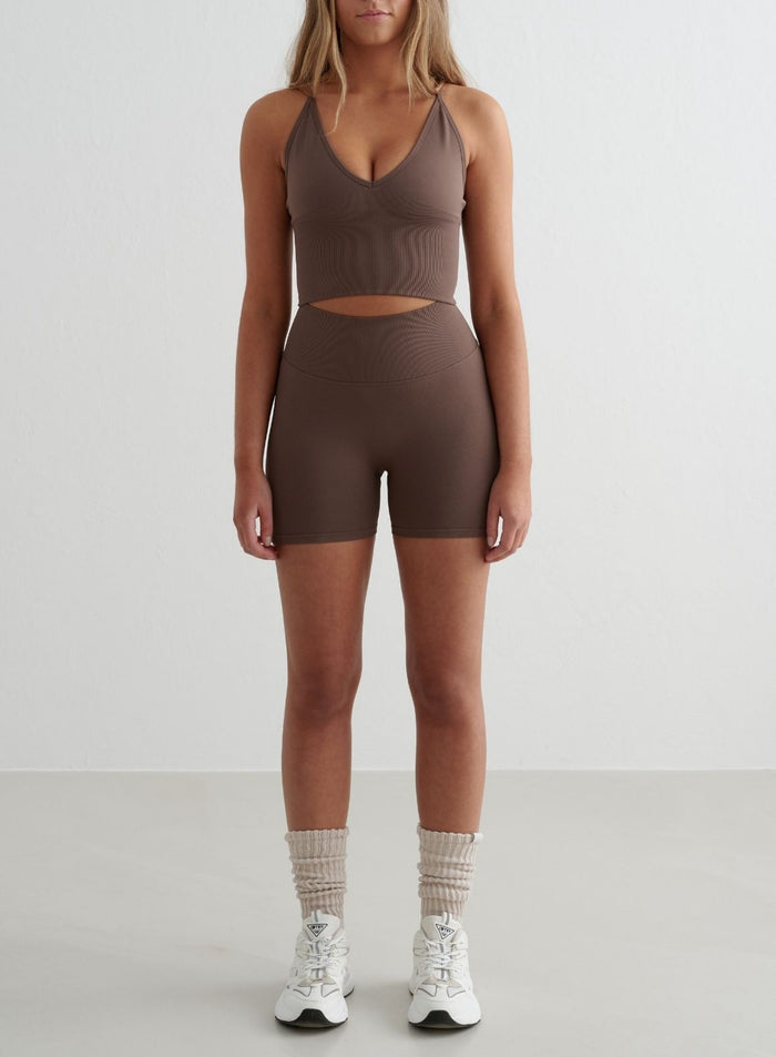 Macchiato Shape Seamless Hotpants & Cross Back Bralette Set