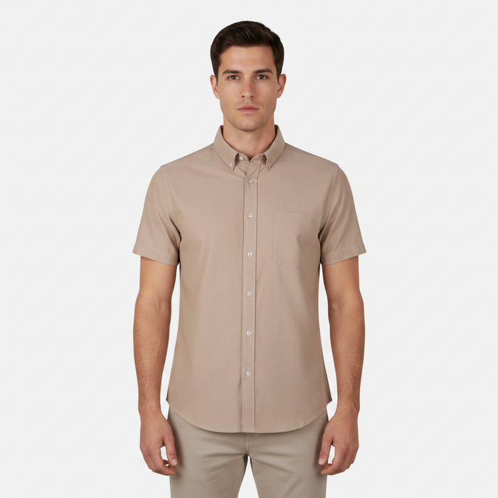 Men Basic Oxford Short Sleeve Shirt