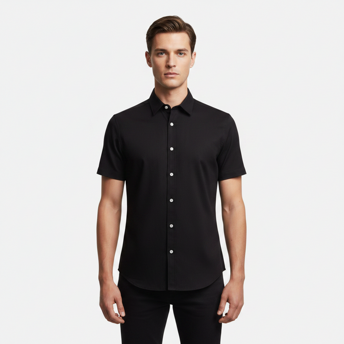 Men Basic Oxford Short Sleeve Shirt