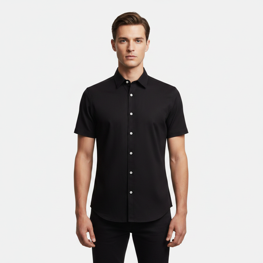Men Basic Oxford Short Sleeve Shirt