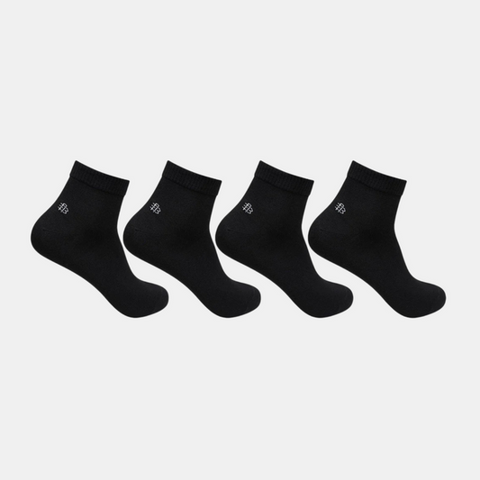 Men Club Class Black Ankle Socks - Pack of 4