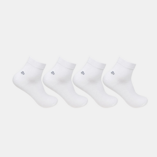 Men Club Class White Socks - Pack Of 4