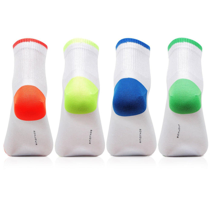 Men's Cotton White Ankle Socks- Pack of 4 - Bonjour Group