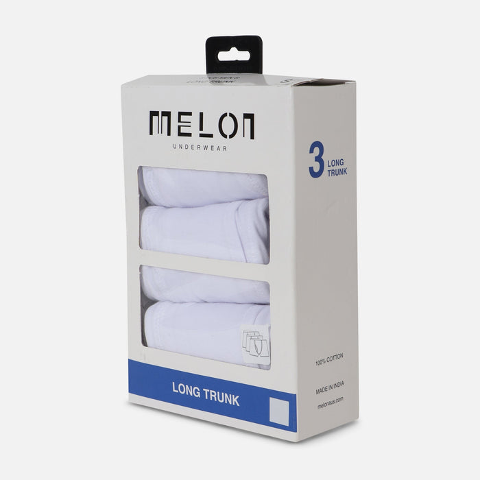 MEN EXTRA LONG TRUNK WHITE 3 PIECES