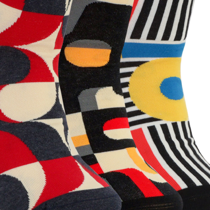 Men Graphic Pop Designer Ankle Socks (Pack of 3)