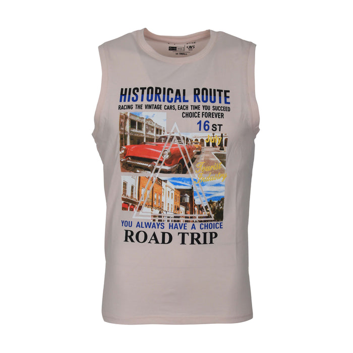 MEN GRAPHIC VEST ROUND NECK MX23029V