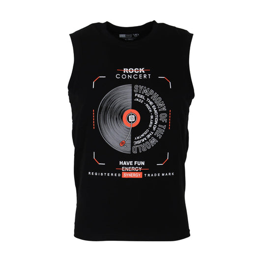 MEN GRAPHIC VEST ROUND NECK