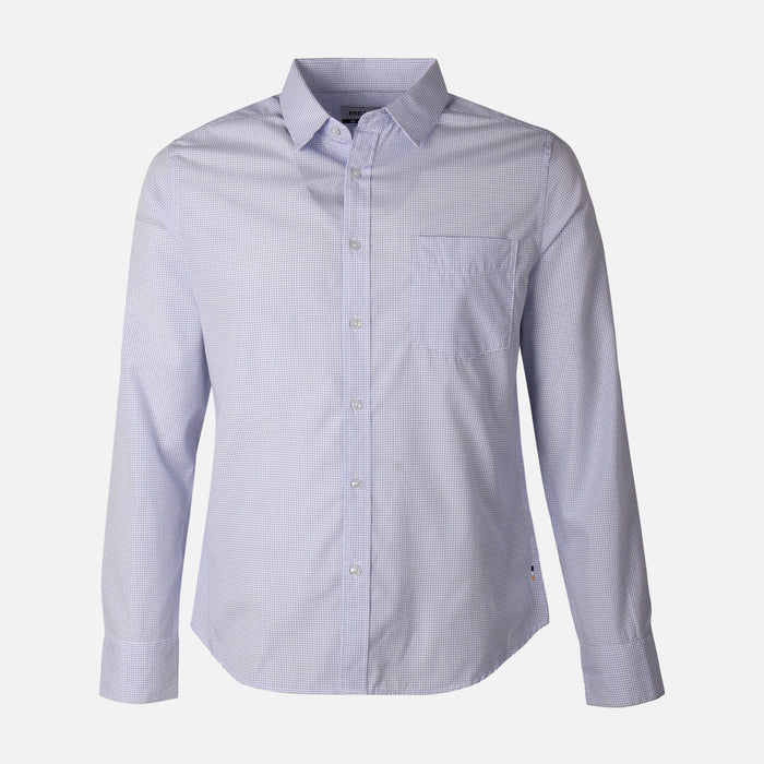 Men Long Sleeve Stripe Shirt With Pocket