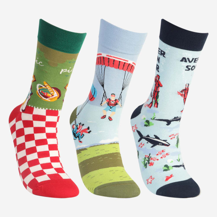 Men’s ADVENTURE TRIO Pop Designer Ankle Socks