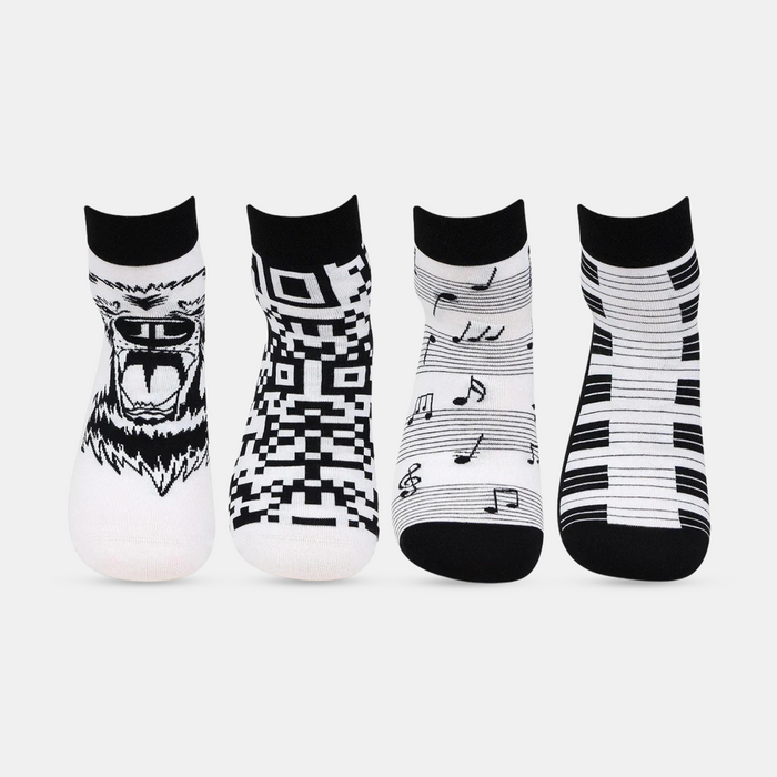 Men's Ankle Length Fashion Casual Socks- Pack Of 4