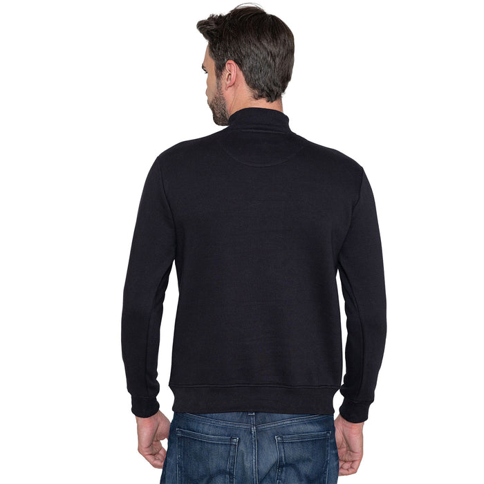 Men's Casual High Neck Sweatshirt (Black)
