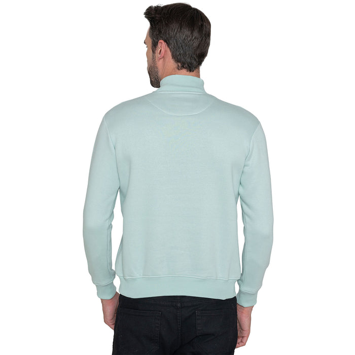 Men's Casual High Neck Sweatshirt (Fresh Mint)