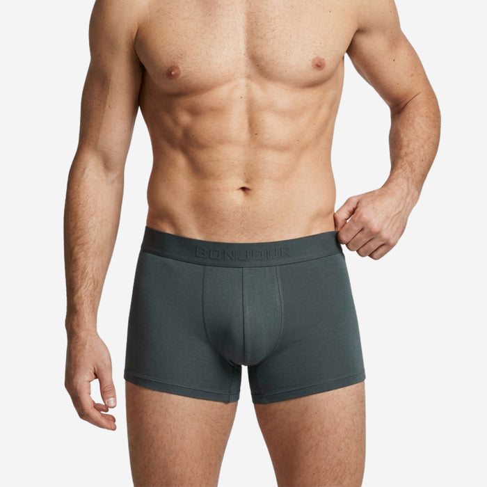 Men's Micro Modal Seamless Trunks with Boncel Technology (Stone Grey)