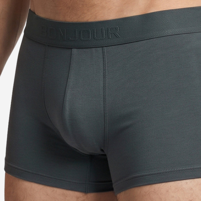 Men's Micro Modal Seamless Trunks with Boncel Technology (Stone Grey)