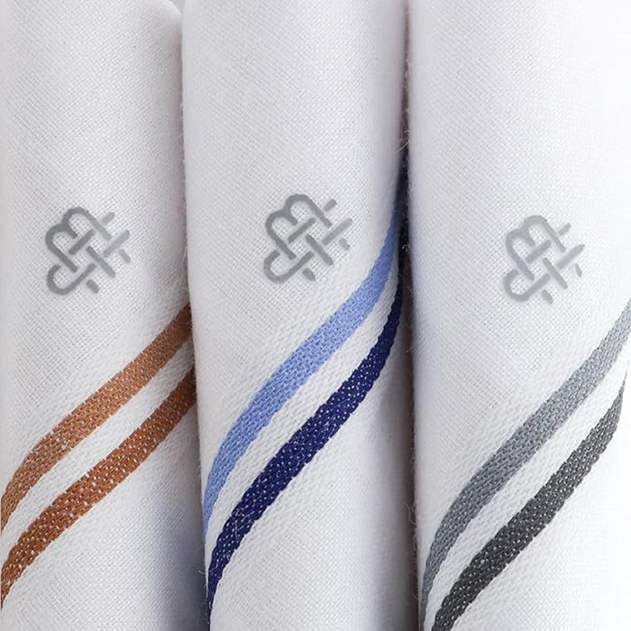 Men's Premium 100% Pure Cotton Handkerchief (Pack of 6)