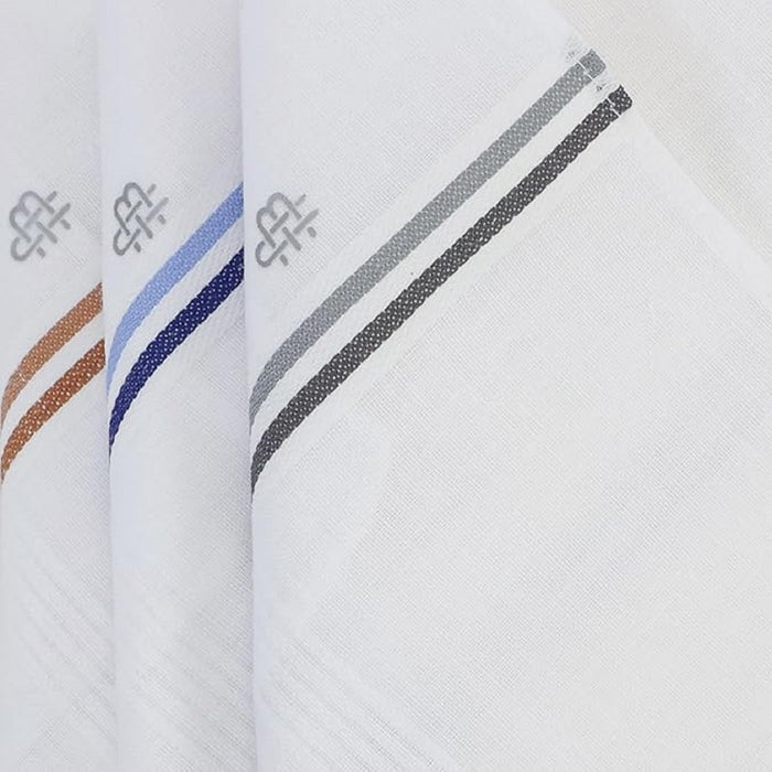 Men's Premium 100% Pure Cotton Handkerchief (Pack of 6)