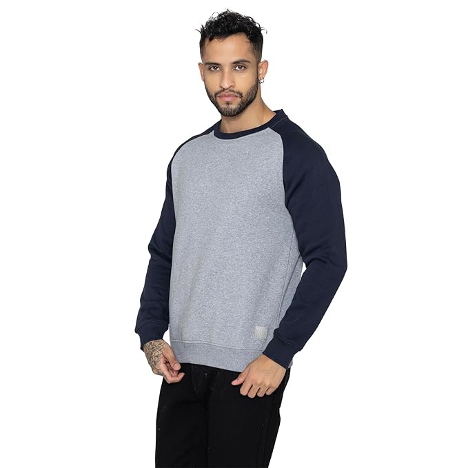 Men's Round Neck Sweatshirts (Grey)