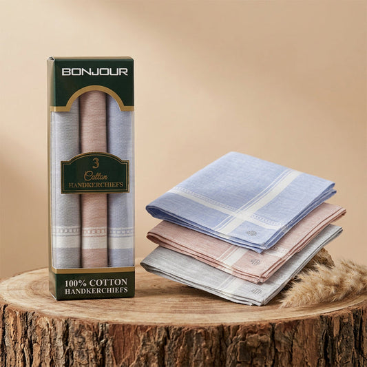 Men's Safari Collection 100% Cotton Handkerchief - (Pack of 3)
