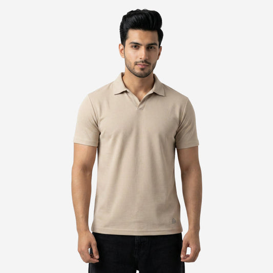 Men's Solid Polo Half-Sleeve T-Shirt (B.Mouse)
