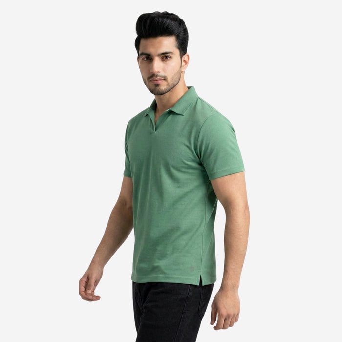 Men's Solid Polo Half-Sleeve T-Shirt (Pigion)