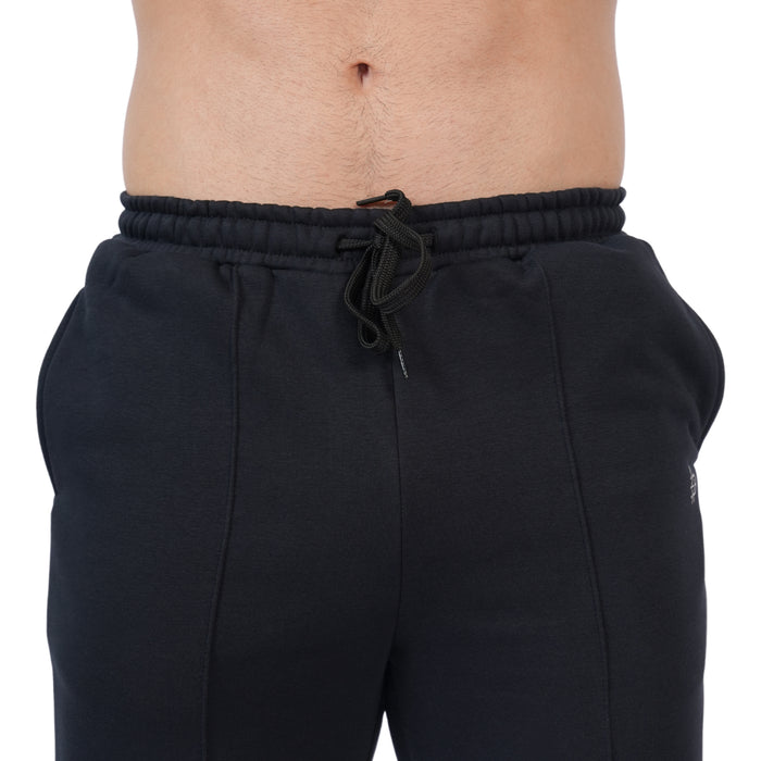 Men's Super Combed Cotton Rich Regular Fit Mid Rise Trackpants - (Anthra Mill)