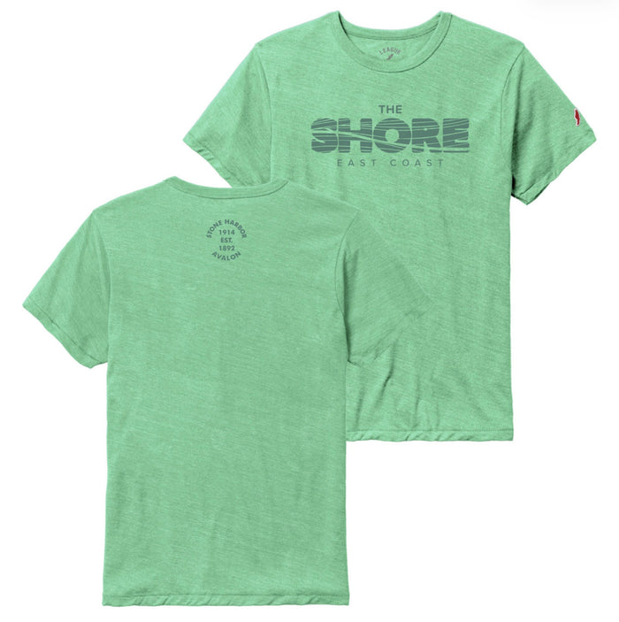 Mens The Shore East Coast Tee - Heather Mint