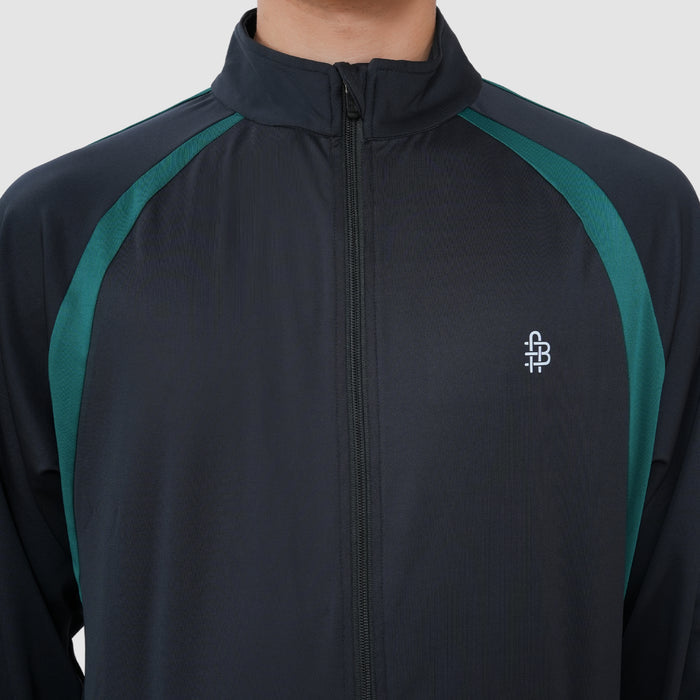 Men’s Track Suit with Zip-Up Jacket (Dk.Grey Teal)