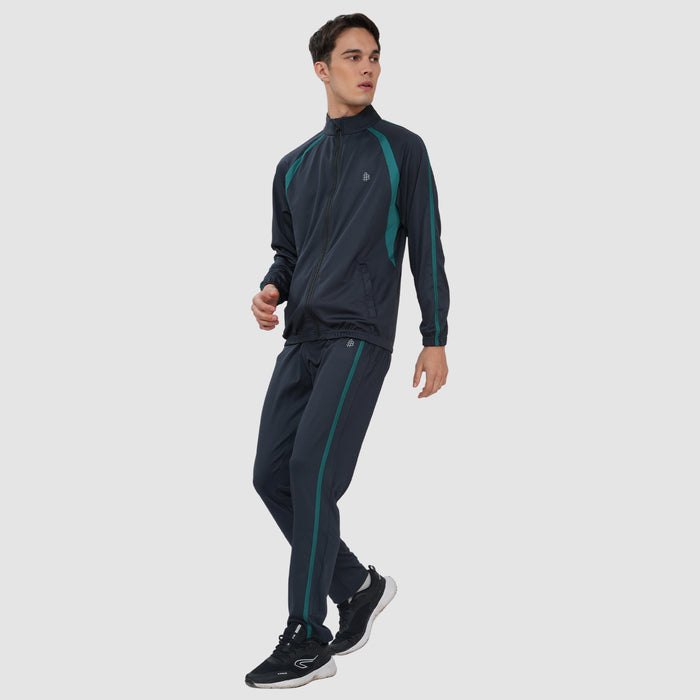 Men’s Track Suit with Zip-Up Jacket (Dk.Grey Teal)