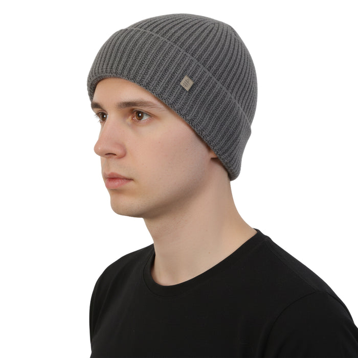 Men's Woolen Winter Cap (Grey Mel)