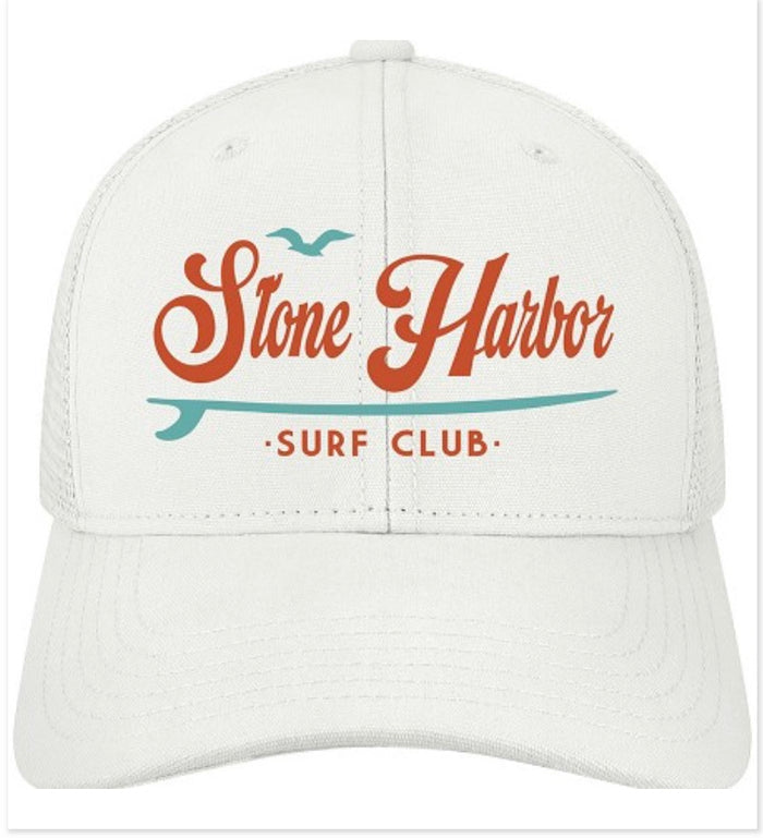 Mid Pro SnapBack Stone Harbor Surf Club white