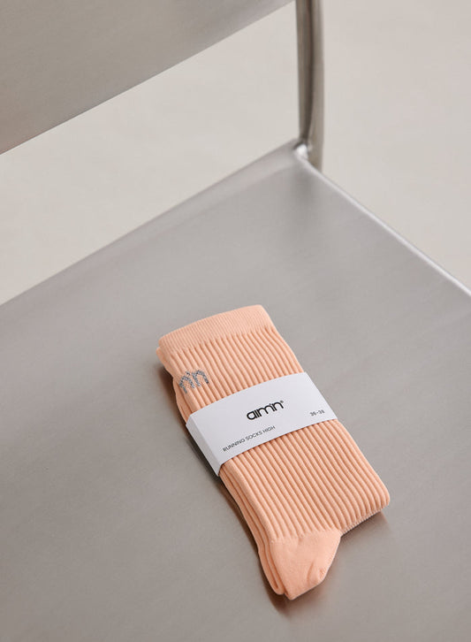 Peach Running Socks High