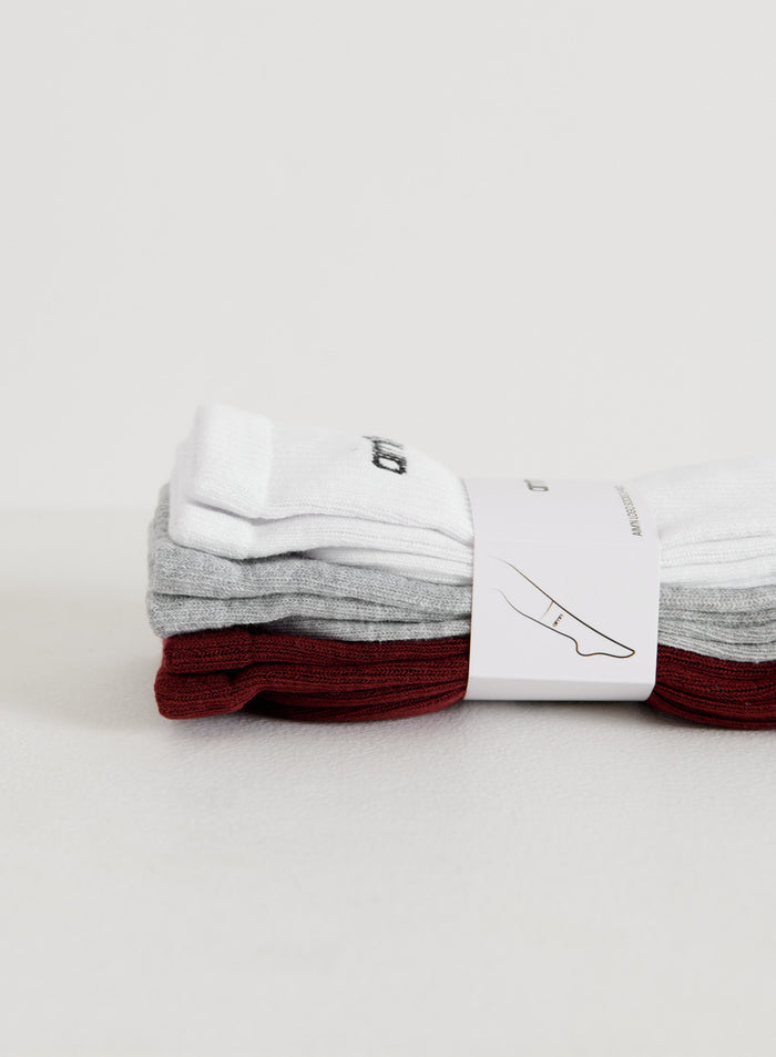 Ruby Aim'n Logo Socks 3-pack