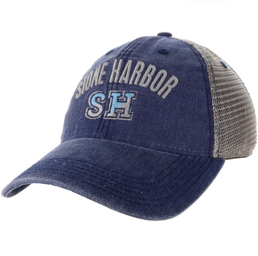 Stone Harbor Blue SH Dashboard Trucker Hat