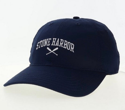 Stone Harbor Cool Fit Hat Navy with crossed oars